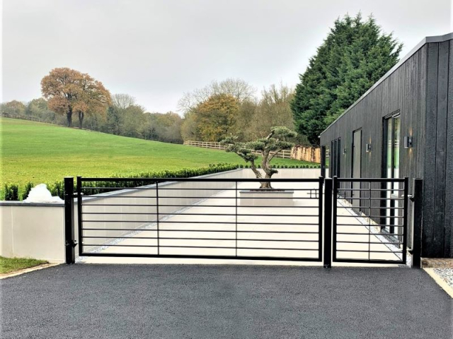 Pool inclosure with Permachar charred timber cladding
