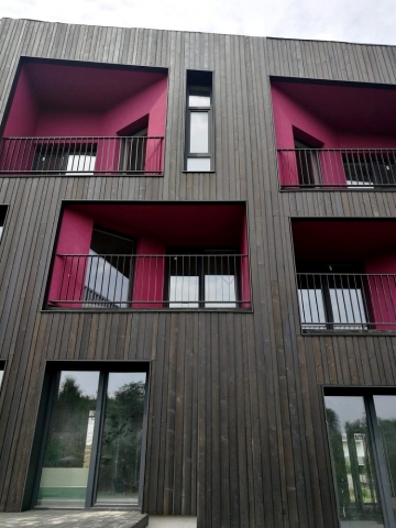 PermaChar charred timber cladding - Char level: Dusk