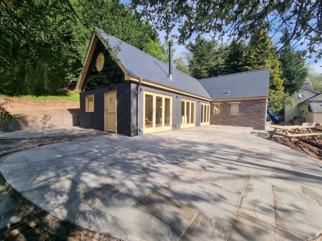 Permachar Raven Larch Cladding to Extension