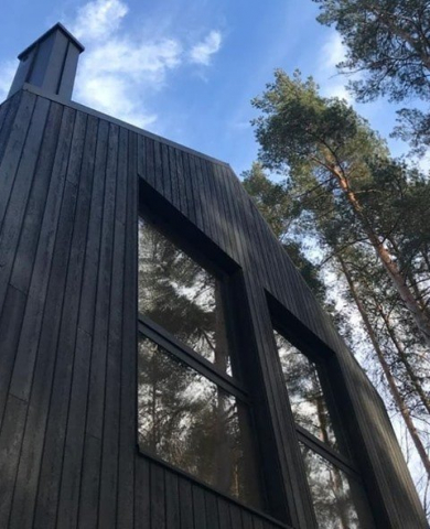 Permachar charred timber cladding