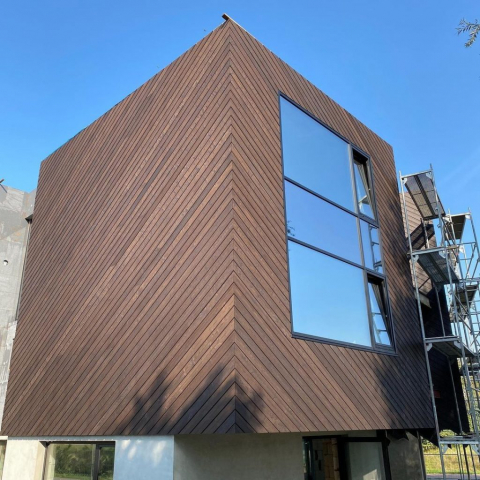 Permachar charred timber cladding