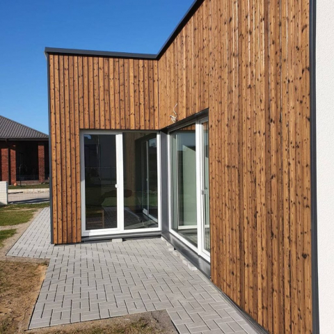 Permachar charred timber cladding