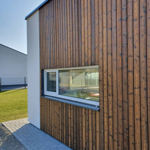 Permachar charred timber cladding