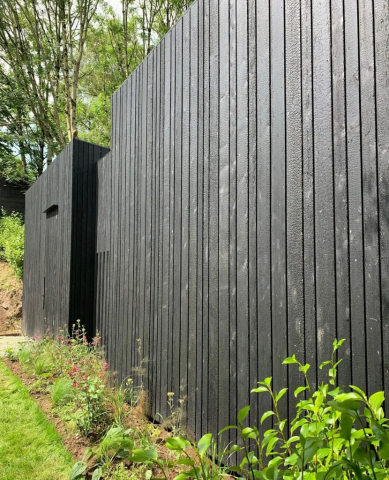 Permachar charred timber cladding